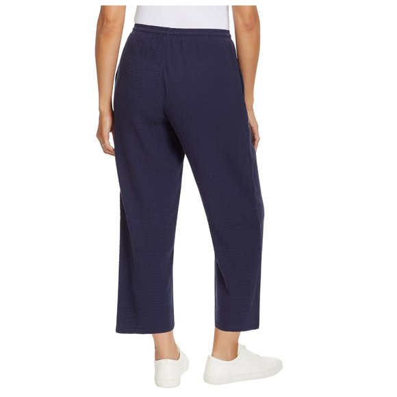 NWT Jessica Simpson Women's Gauze Pull On Ankle Pants Navy Size S $60 FLI171 - Picture 2 of 3